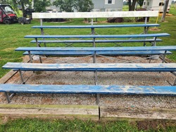 Strip/Sand/Paint blue bleachers at Freedom Field - $150 Value