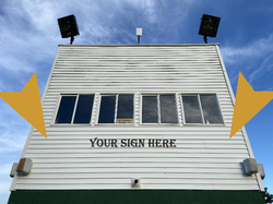 Freedom Field: Press Box Wall  (Facing Field of Play; Above Block, Below Windows)