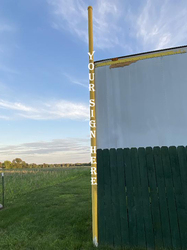 Locke Field: Light Poles  (Facing Home Plate; Vertical Lettering) 